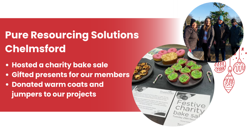 Christmas Fundraisers Pure Resourcing Solutions donated warm coats, and also hosted a charity bake sale.